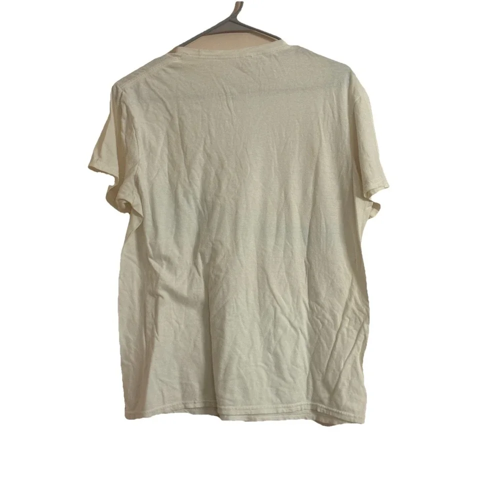 Coca Cola Coke T-SHIRT Retro checkered Mens sz Med 36"‎ Logo Tee White Red Blue - Picture 3 of 5